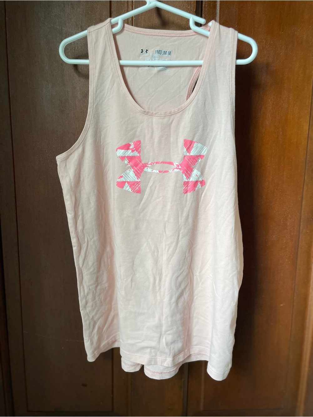 Under Armour girls medium loose pink athletic tank top